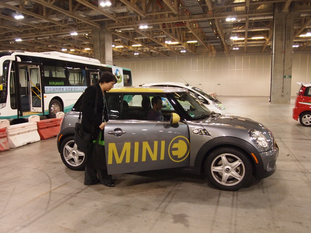 Test ride of electric car at 2011MIECF.