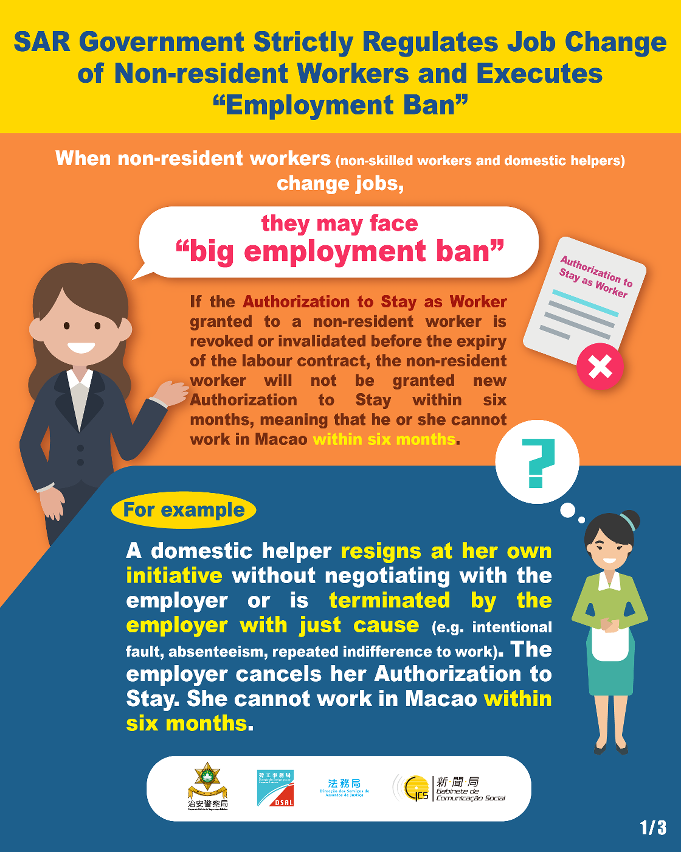 SAR government strictly regulates job change of non-resident workers and executes “employment ban”(1/3)