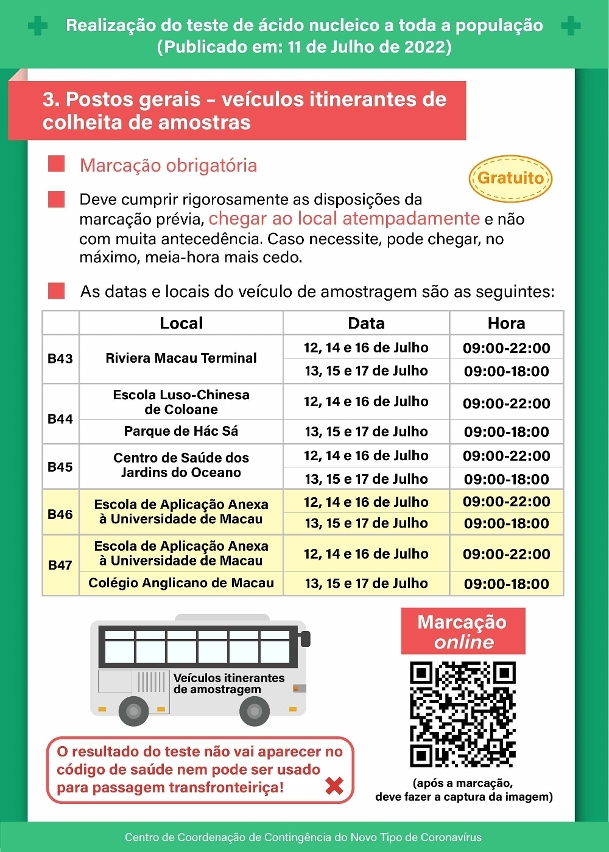 Local dos Veículos Itinerantes