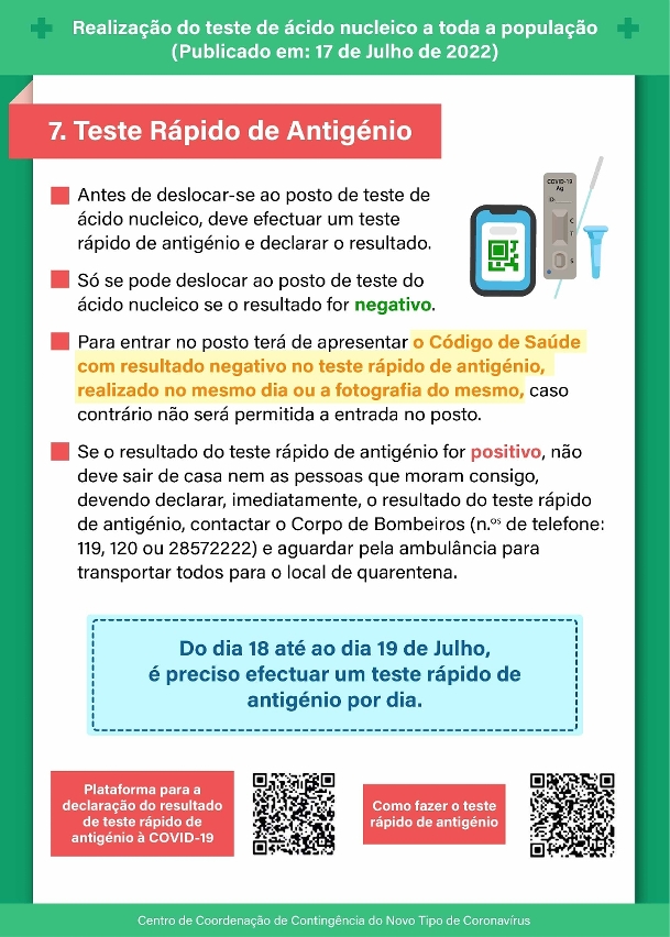 (7) 11.ª ronda do teste massivo de ácido nucleico