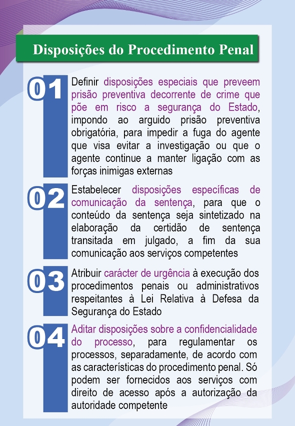 Disposições do Procedimento Penal - Infografia 02