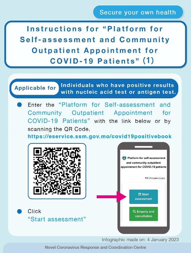 Telephone medical consultation service has been provided in community clinics since 31 December 2022 for  the mildly infected individuals to meet their treatment needs1