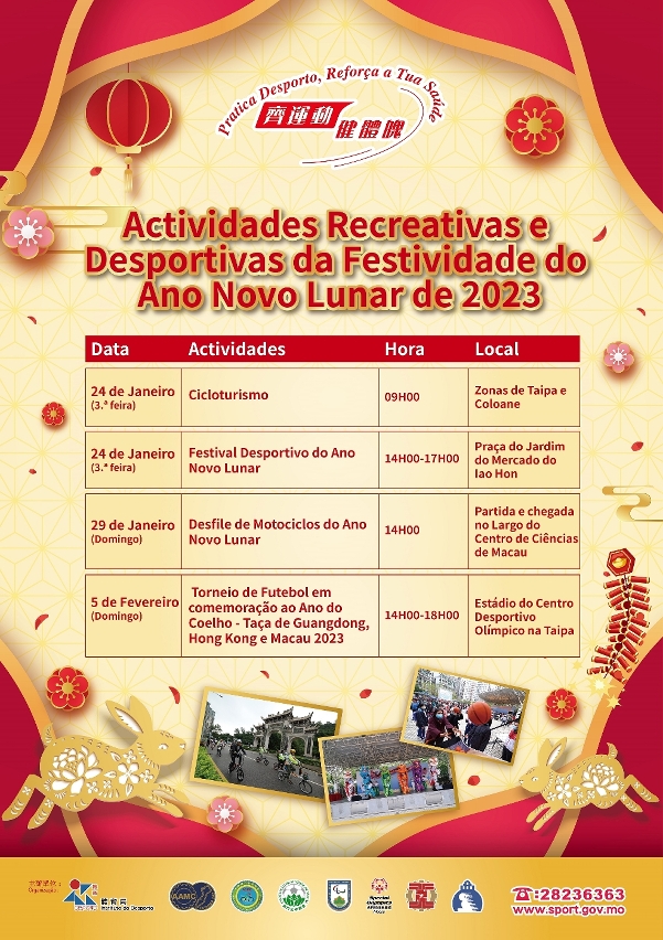 actividades recreativas e desportivas da festividade do ano novo lunar de 2023