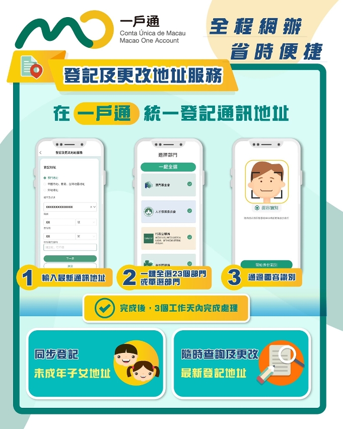 【登記及更改地址服務】 全程網辦 省時便捷