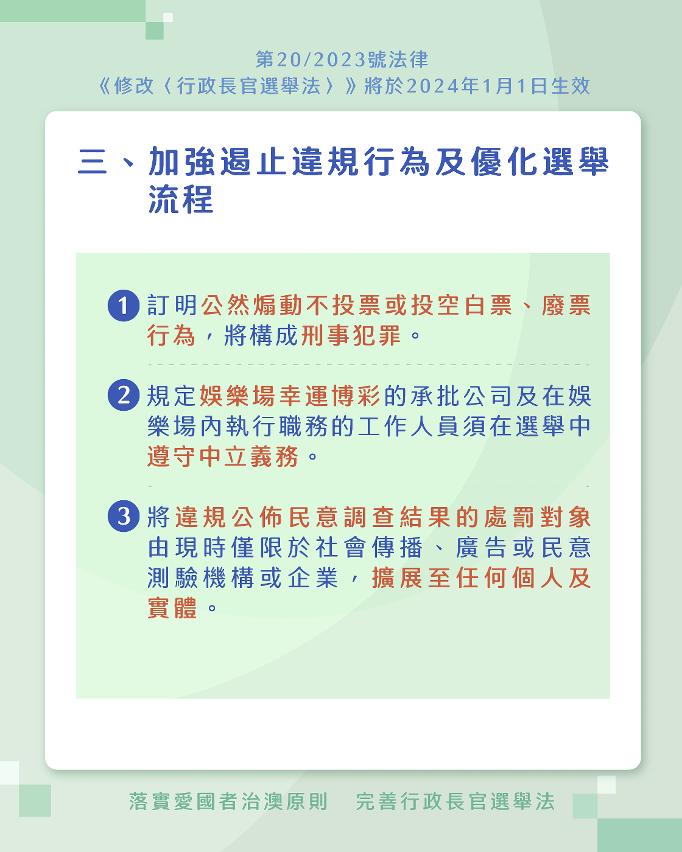 修改《行政長官選舉法》法律明生效