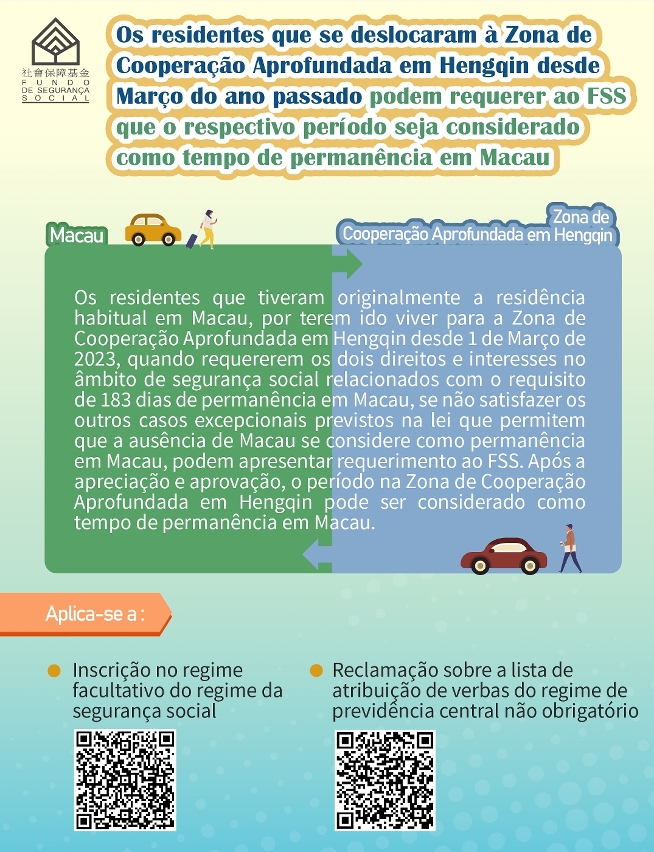Os residentes que se deslocaram à Zona de Cooperação Aprofundada em Hengqin desde Março do ano passado podem requerer ao FSS que o respectivo período seja considerado como tempo de permanência em Macau - Infografia