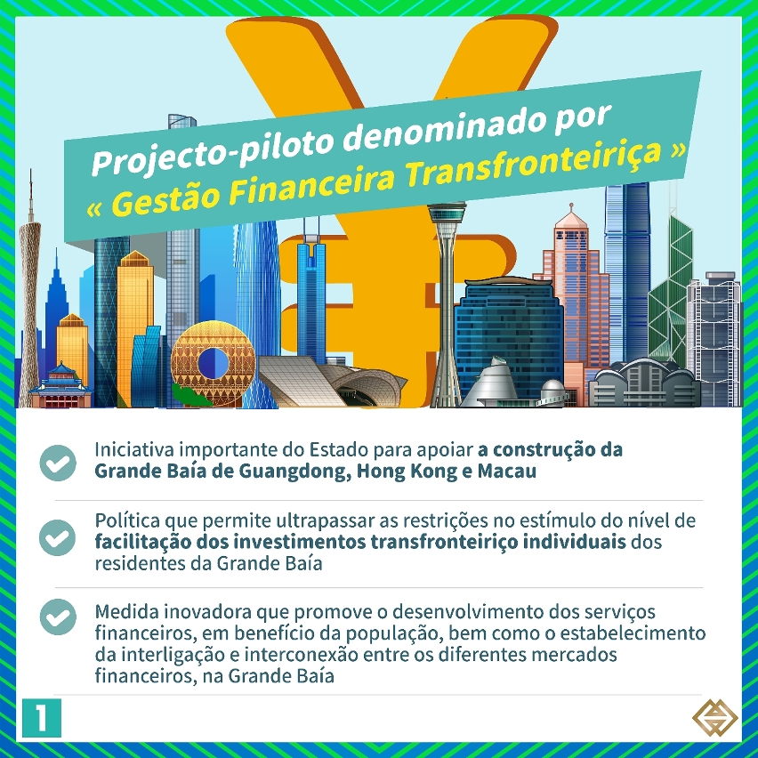 [Estratégia de diversificação adequada “1+4” – Sector financeiro moderno] A optimização das actividades do Projecto-piloto denominado por “Gestão Financeira Transfronteiriça” estabelecido na Grande Baía Guangdong-Hong Kong-Macau permite promover a interligação e a interconexão dos mercados financeiros da Grande Baía