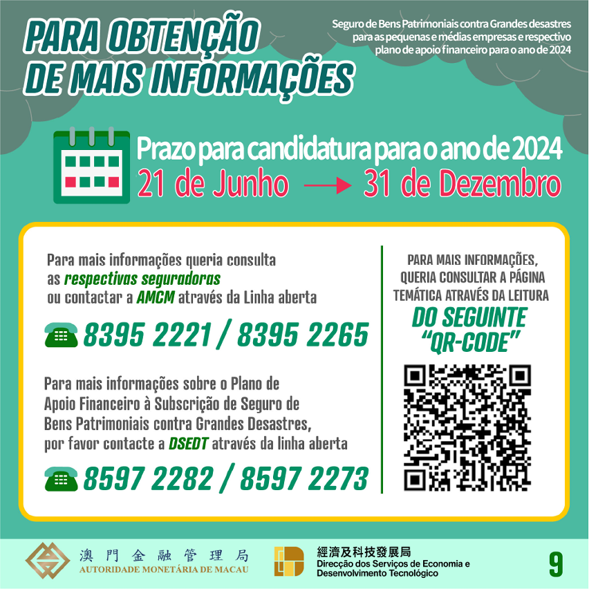Seguro de bens patrimoniais contra grandes desastres para as pequenas e médias empresas e respectivo plano de apoio financeiro para o ano de 2024