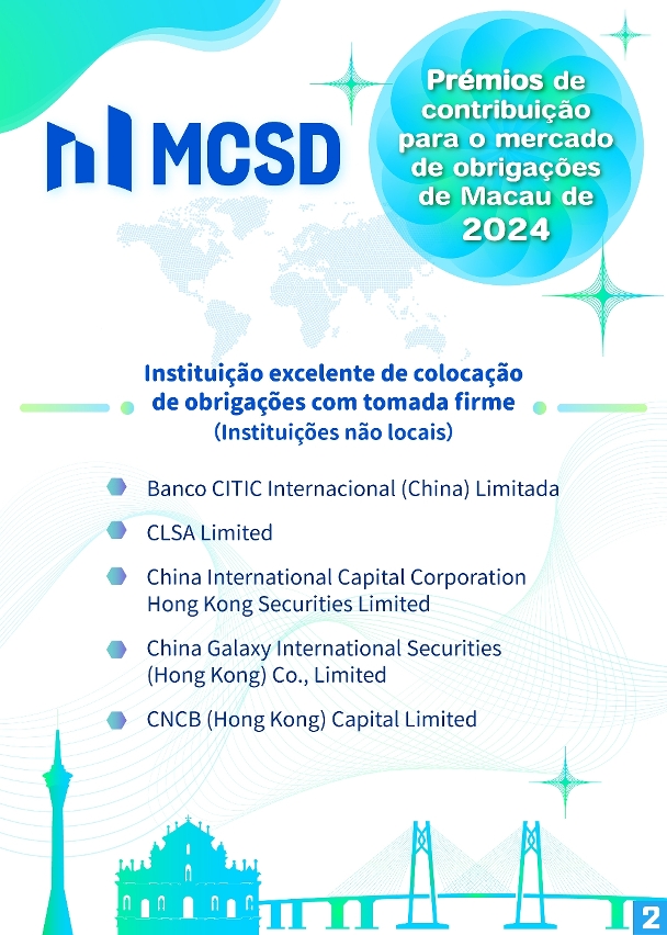 Lista dos Premiados do Mercado de Obrigações de Macau 2024