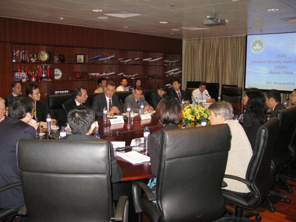 Macao participated in the Universal Security Audit Programme from 7 to 14 June 2010, an audit conducted by the International Civil Aviation Organization on its 190 Contracting States.