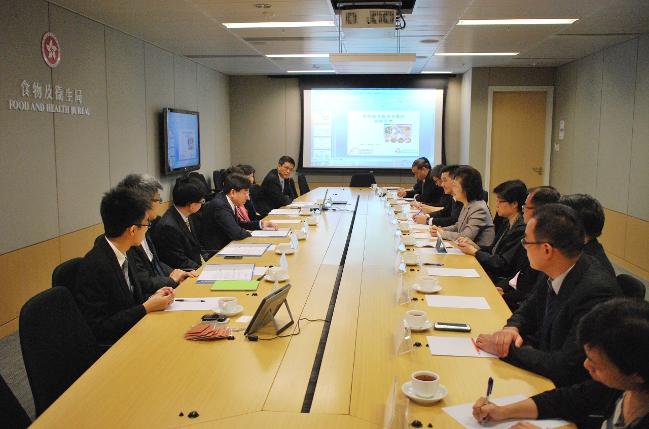 Reunião de intercâmbio com Food and Health Bureau, the Government of the Hong Kong Special Administrative Region