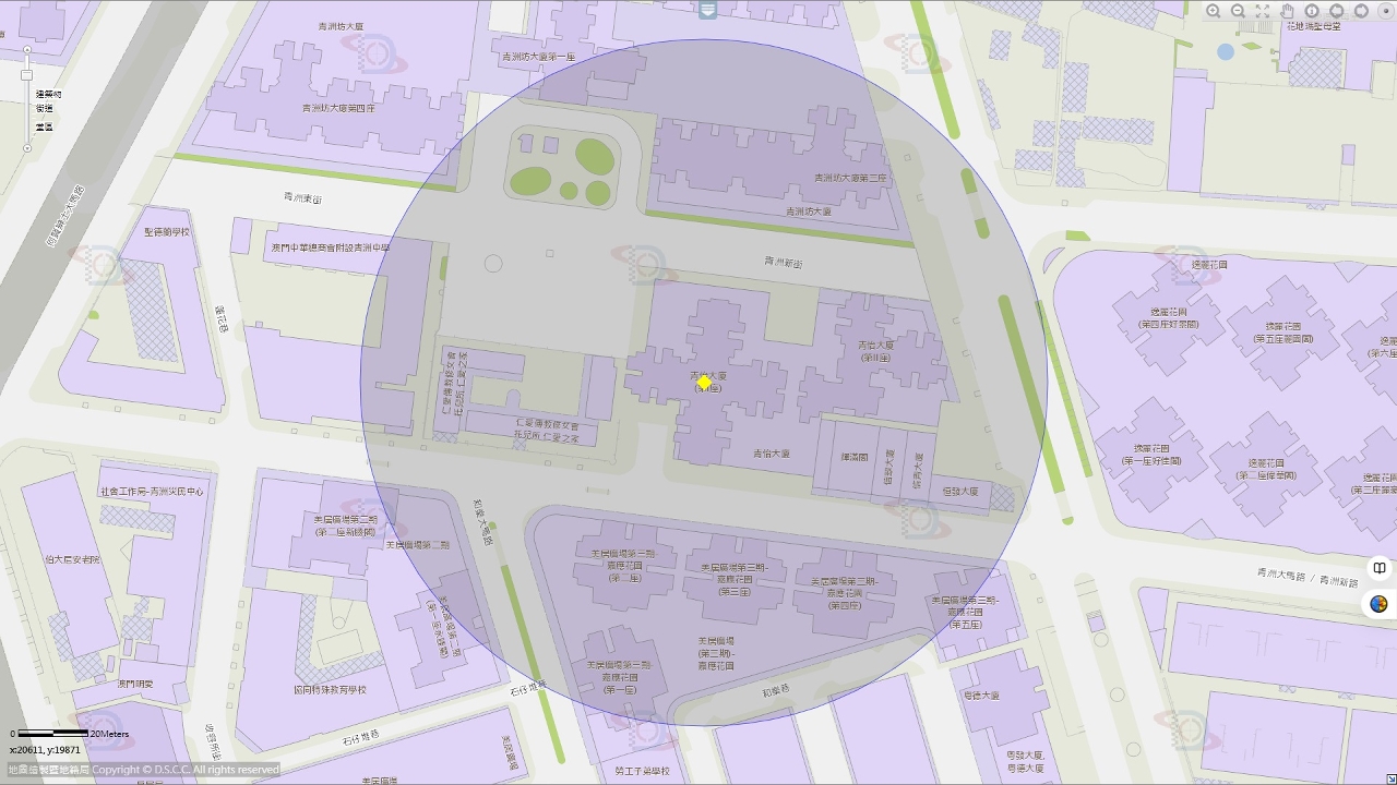 青洲大馬路青怡大廈第1座一帶滅蚊範圍