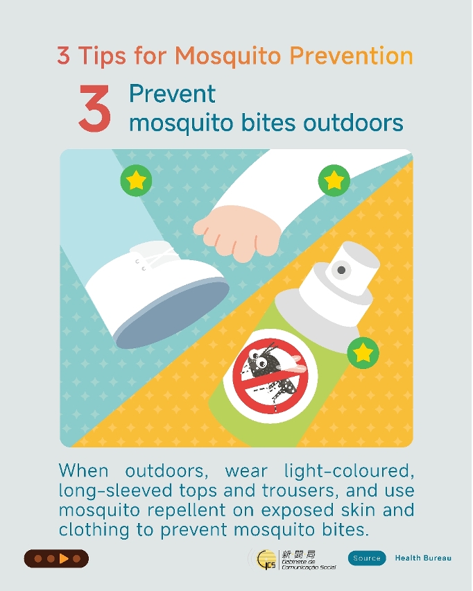 Prevent mosquito bites outdoors