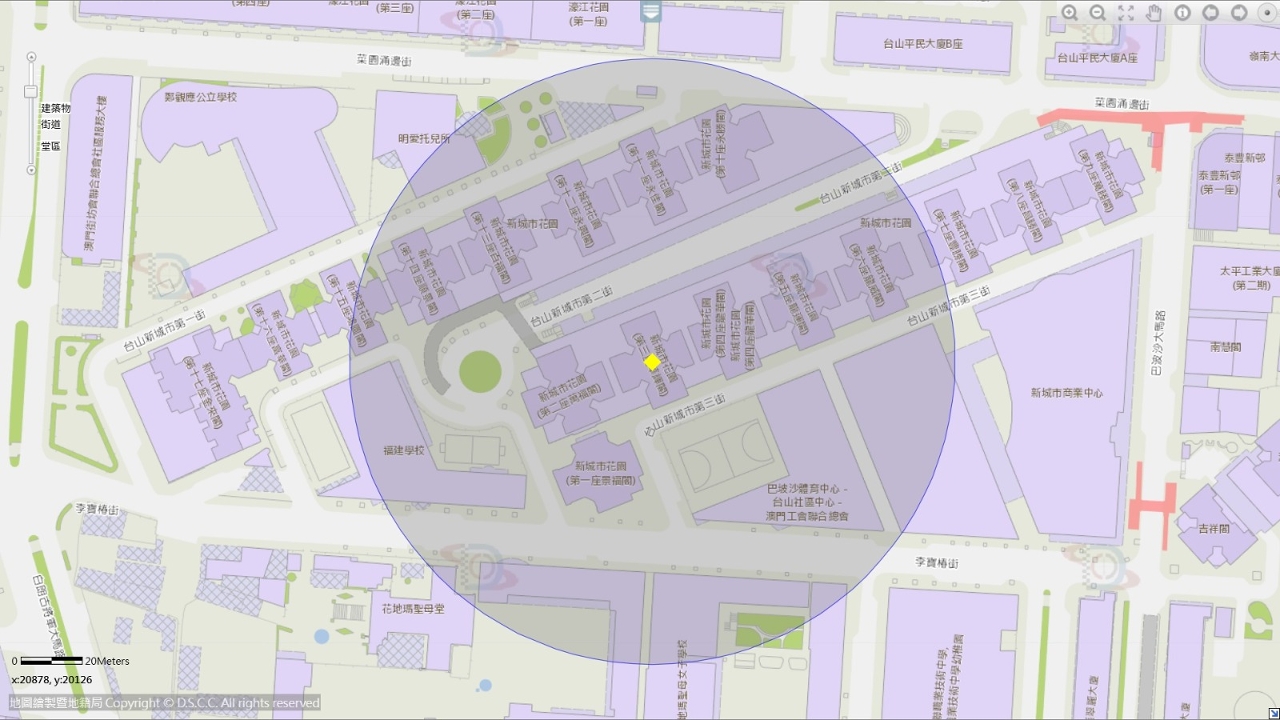 台山新城市第二街新城市花園第三座一帶滅蚊範圍
