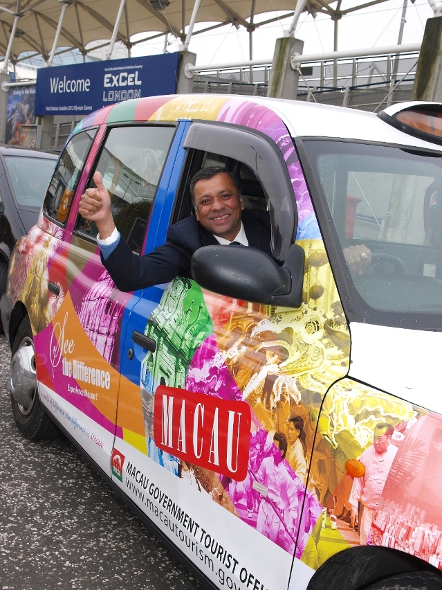 London iconic taxis with vibrant Macau imagery until end of the year