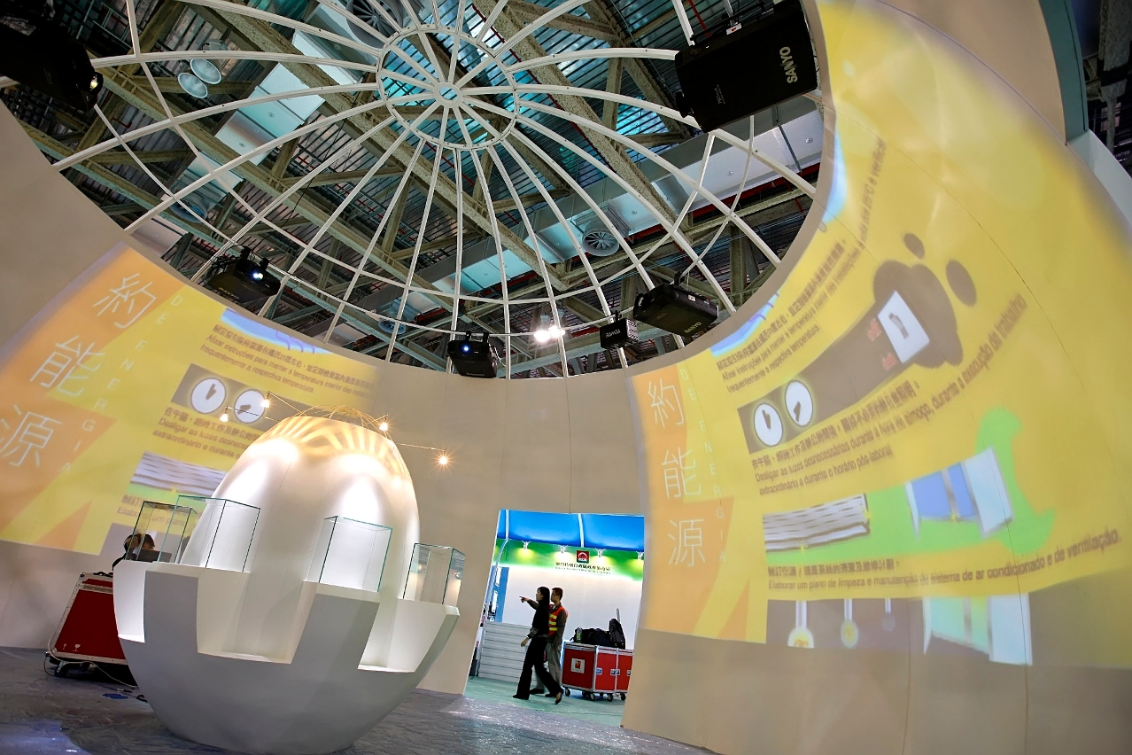 360˚ video display in the Macao Pavilion