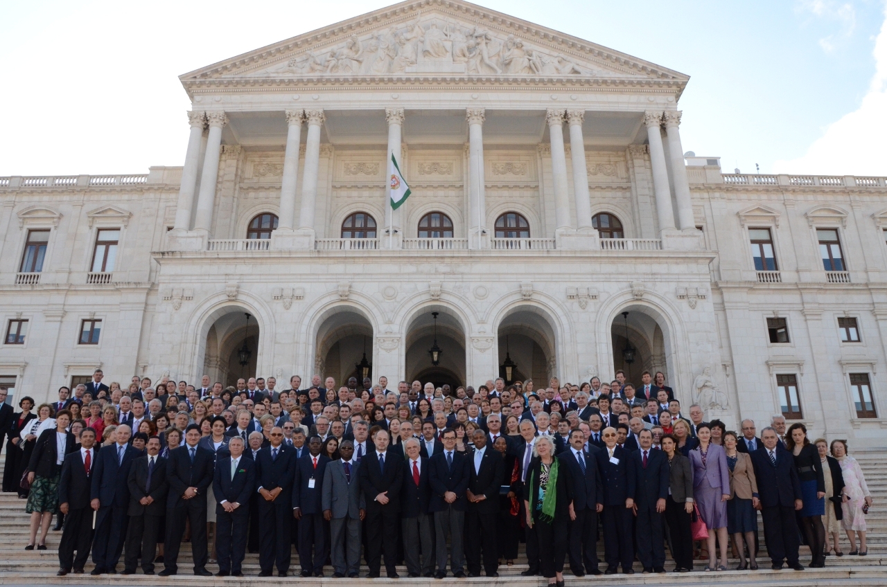 Fotografia conjunta dos participantes do VIII Congresso da EUROSAI, em Lisboa.