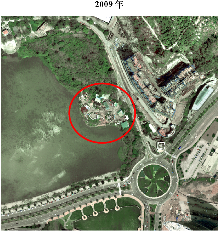 De acordo com as fotografias fornecidas pela DSCC, da leitura das fotografias tiradas em 1993 e 2009 respectivamente, não se encontra qualquer terreno localizado a noroeste do Rotunda da Estrada do Istmo ou a oeste da Estrada Governador Nobre de Carvalho (vide o local assinalado em vermelha)