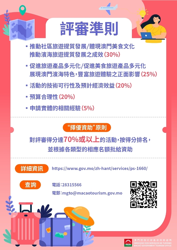 旅游局2026年三项资助计划9月12日起接受申请(图文包)