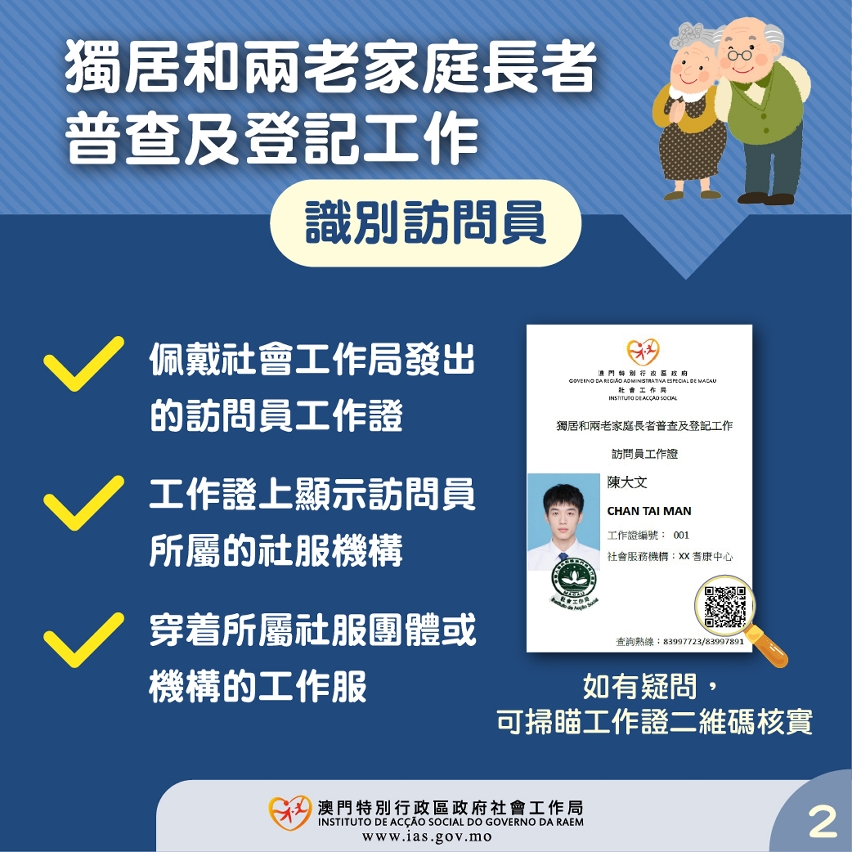 獨居和兩老家庭長者普查及登記工作
