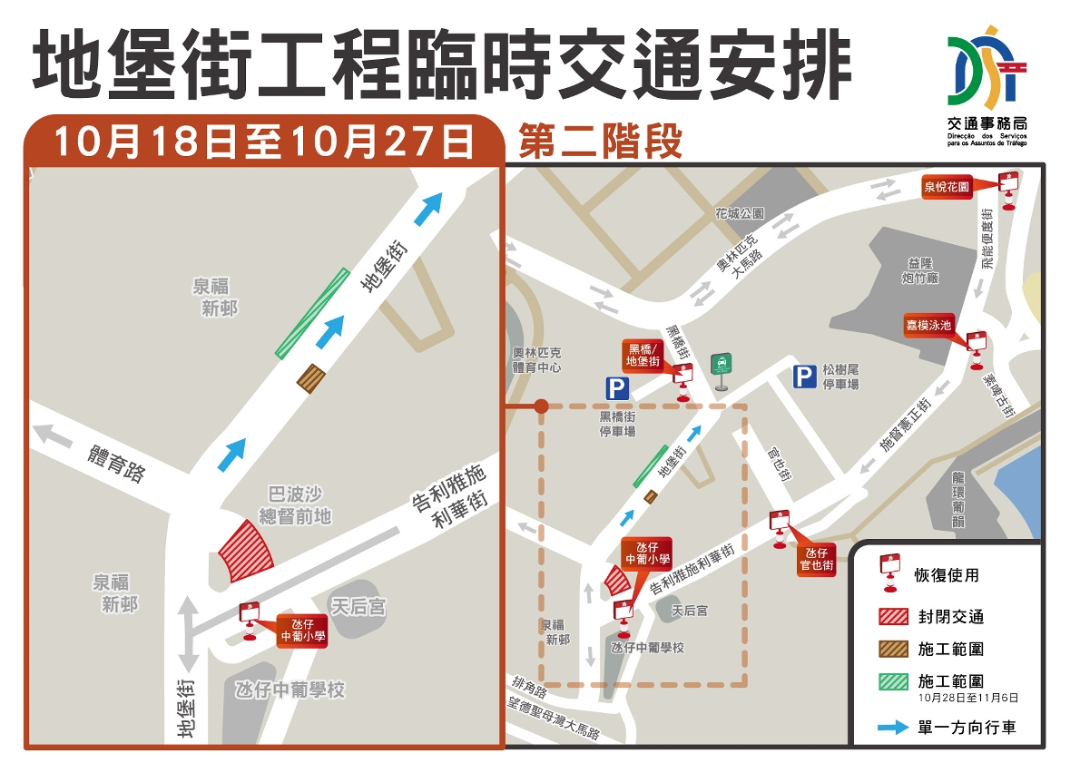 地堡街工程臨時交通安排（第二階段）
