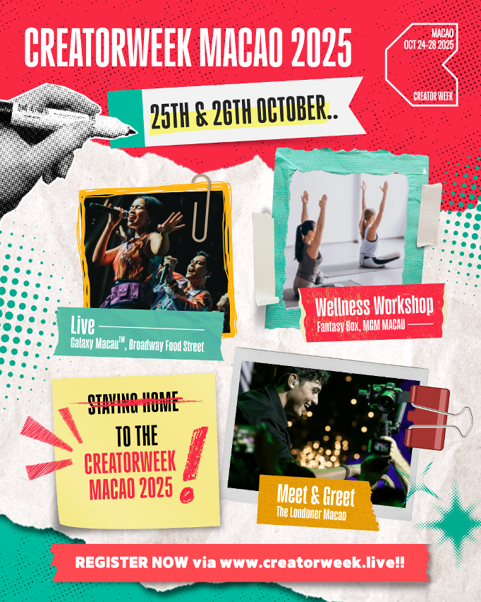 CreatorWeek Macao 2025 invites the public to join several activities